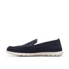 Clarks Men's Flexway Step Moccasin, Navy Suede, 7