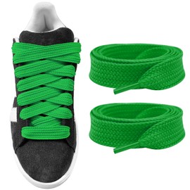 UamGlsob 5/8"(15mm) Wide Thick Shoe Laces for Sneakers, Fat Athletic Shoelaces Replacement Laces for Campus 00s Shoes (Green, 36"/90cm)
