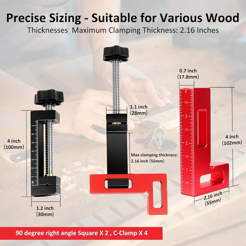 Zeyfon Corner Clamps for Woodworking - Durable & Versatile 90