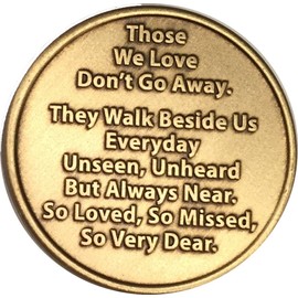 in Loving Memory Cross Rose Medallion Memorial Bereavement Token Those We Love
