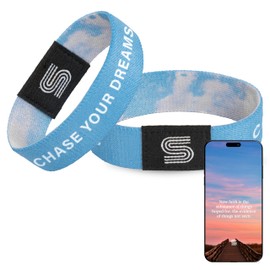 Daily Inspirational Bracelet Scan Phone with NFC, Everyday Positive Messages Strength Bracelets for Women, Motivational Wristband, Thoughtful Affirmation Valentine's Day Gifts for Men, Teacher