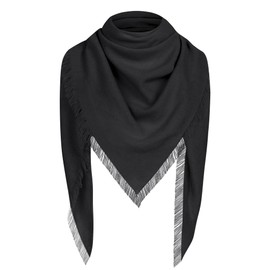 MELLIEX Women's Triangular Scarf, Thin Knitted Scarf, Warm Soft Triangle Neckerchief, Shoulder Scarf for Autumn and Winter, black