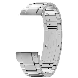 LDFAS Fenix 7X/6X Band, 26mm Titanium Metal [Super Scratch Resistant] Quick Easy Fit Watch Strap Compatible for Garmin Fenix 7X Pro/6X Pro/5X Plus/Enduro 2/tactix 7 Bands, SSR-Silver