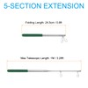 PATIKIL Telescoping Handheld Flag Pole 1M Portable Stainless Steel Telescopic