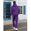 LUYIJIESHENG sweat suit for Men's Purple hoodies Quarter Zip 2