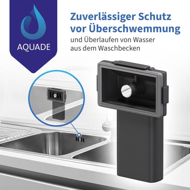 AQUADE Overflow Sink with Rectangular Overflow Hole 63 x 38