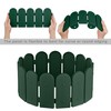 Evelyne Garden Border Edging: Wooden Fence Design - 8pcs Green