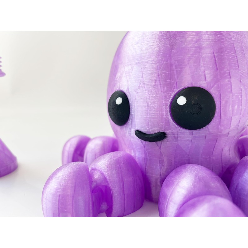 Big Light UP Translucent 3D Printed Octopus (Purple)