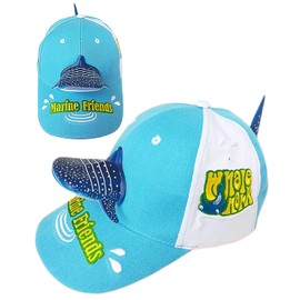 Fujitatsu cap001 3D Animal Cap, Kids, Hat, Cap, Boys, Girls, Sunshade, Prevents Loss, Kindergarten, Nursery, Elementary School Students, Whale shark, 54.0-56.0 cm