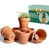 vensovo 4 Inch Terracotta Plant Pots with Saucer - 6