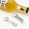 2Pcs Silver Bottle Opener Keyring Key Chain Black Bottle Opener