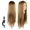 Mannequin Head, Portable with Hair High Temperature Fiber Cosmetology Doll