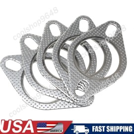 Cequent Unbranded 5Pcs Car 2 Bolt High Temp Exhaust Gasket Flange 2.5In Cylinder Head Gasket Kits