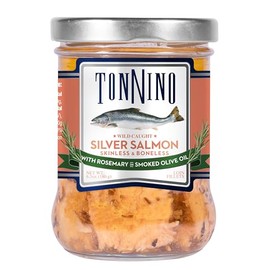 Tonnino Salmon Silver Fish – Rosemary in Smoked olive oil – Pack of 6 – Protein Snacks – Alternative to Tuna – Ready to Eat Meals