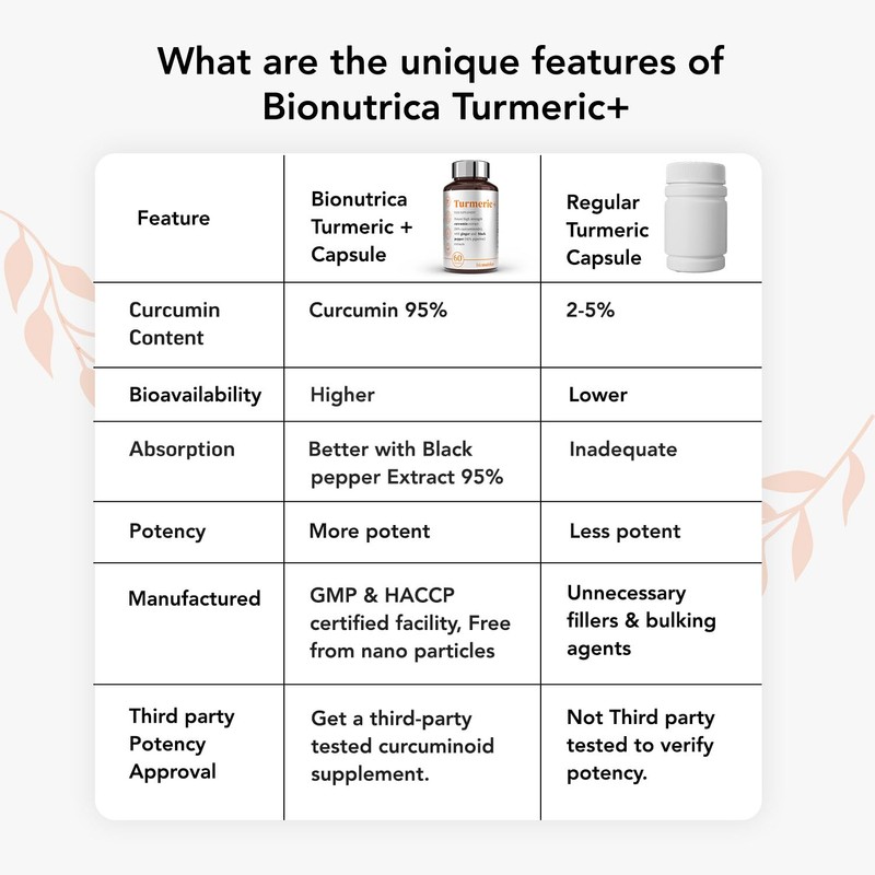 Curcumin 95 Capsules with Ginger & Black Pepper | Antioxidant