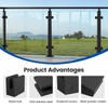 Muzata 8Pack Adjustable Glass Clamp for Thickness 5/16"-1/2"(8mm-12mm) Black Square
