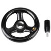 Jadeshay Hand Wheel,3 Spoke Hand Wheel Plastic Crank Revolving Handle