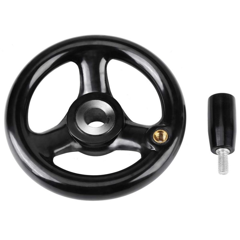 Jadeshay Hand Wheel,3 Spoke Hand Wheel Plastic Crank Revolving Handle