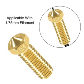 20Pcs Nozzles 0.4mm Brass Extruder Print Head M6 Lengthen Extruder Thread Nozzles for 1.75mm Filament E3D V5-V6 3D Printer