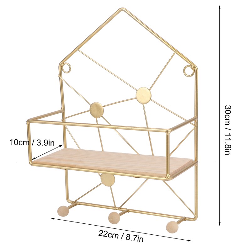 PunchFree Wall Storage Rack Wall Hanging Floating Shelf Bedroom Living