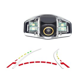 Vlicevrn HD Golden Fisheye Vehicle Car Rear View Camera Dynamic Trajectory Tracks Line Night Vision Backup Parking Camera for Honda Accord/Honda Civic VII VIII MK7 MK8 MK9 / Honda City 4D