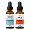 2 Serum Kit Vitamina C, Ácido Hialuronico, Colágeno, Elastin