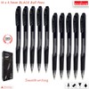 Click Retractable Ballpoint Pens, 0.7mm Fine Point, BLACK, Pack of