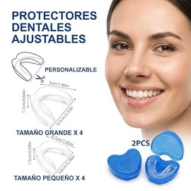 8Pzs Guarda Dental Bruxismo, Retenedores Dentales en 2 Tamaños, Protector Bucal para Dormir, Guardas Dentales para Bruxismo, Bruxismo Protector Dental