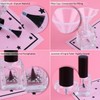 GTHER 6PCS 15ML Empty Nail Polish Glass Bottles with Brush