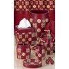 Popular Bath Waste Basket, Vlegant Rosa Collection, Burgundy/Gold