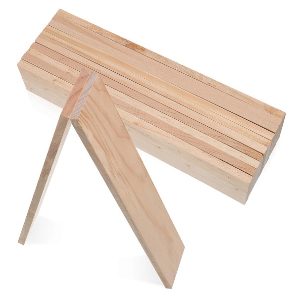 Garneck Craft Pine Planks 12pcs Bulk Wood Blocks Rectangle Unfinished