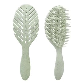 LIFEBLOOM Sustainable Hair Brush, Biodegradable Bamboo Hair Brush without Pulling for Women, Men & Children, 100% Vegan and Made of Wheat, Professional Detangler, Professional Detangling Brush