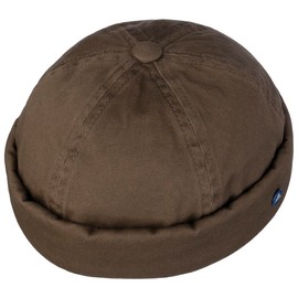 HAMMABURG Cotton Twill Docker Hat – Plain Skull Cap – Robust Workmanship – Cross-Seasons for Men and Women, brown