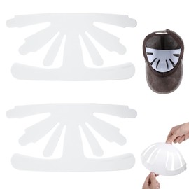 Wanmu 10Pcs Baseball Caps Inserts Shapers, White Plastic Card Hat Inner Support, Cap Fitter Inserts Felt Hat Sweat Liner, Universal Cap Inner Liner for Fitted Caps Ball Sports