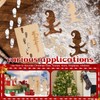 dcas Set of 4 Gnome Wooden Christmas Footprint Painting Stencils,