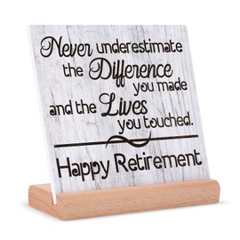 Gowelly Retirement Gifts for Women Men 2024, Retirement Card for Women Men, Happy Retirement Decorations Plaque, Best Retirement Gifts for Coworkers, Friends, Boss, Doctor, Nurse, Teacher