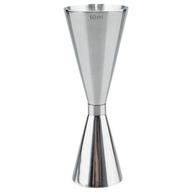 Jigger for Bartending, Cocktail Jigger 30ml 60ml with Measurements Inside, 304 Stainless Steel Jigger, bar Accessories, Cocktail Measuring Cup, Silver