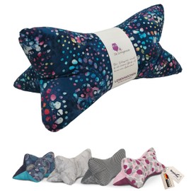 Leseknochen Nackenkissen Mixed bequem und waschbar! Handgestopft und genäht in Deutschland - Nutzbar als Nackenrolle Kissen Nackenrolle (Aquarell)