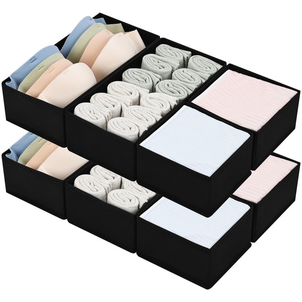 DIMJ Pack of 8 Drawer Organiser System, Drawer Organiser, Foldable