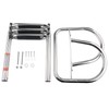 Amarine Made Stainless Steel in-Board 3 Steps Telescoping Ladder Folding