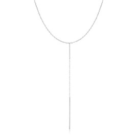 MARLION JEWELS Women's Long Thin Bar Necklace in Gold Plated / Silver Plated Surgical Steel Ideal Gift Jewellery Women, Gold - silver