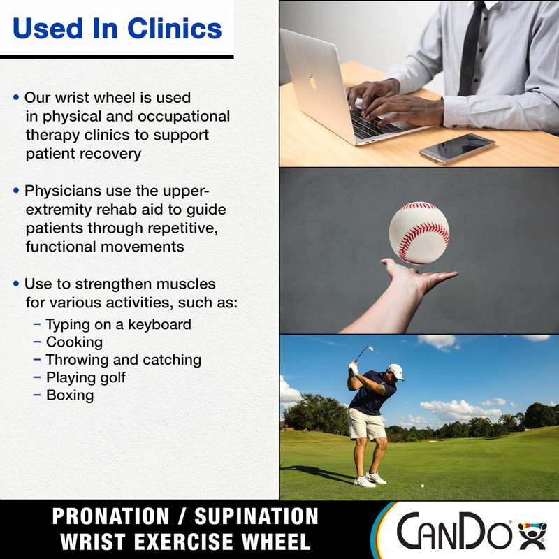 CanDo Pronation/Supination Wrist Exercise Wheel