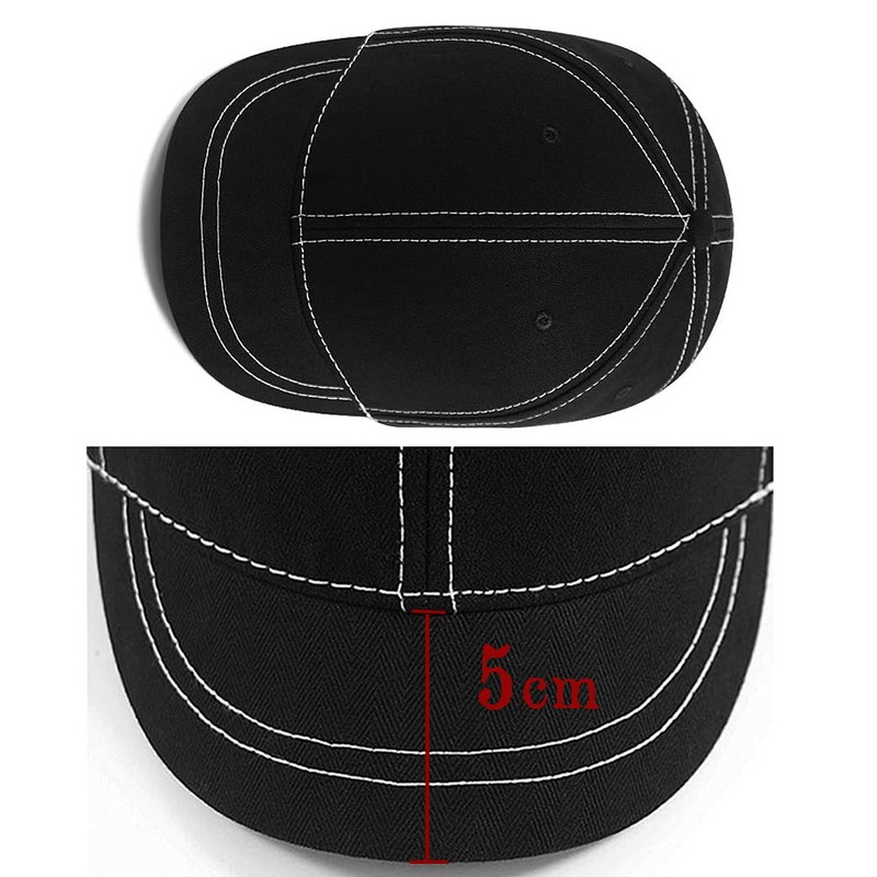 Laquest Short Brim Stitched Short Brim Cap, Large Size, Maximum