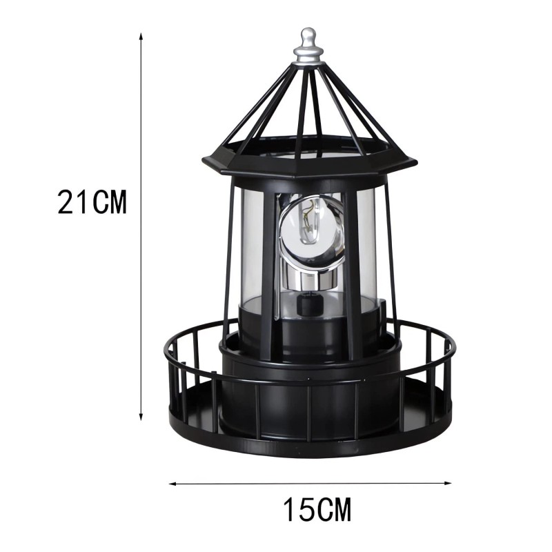Enajucy Solar Lighthouse Rotating Light - 360 Degree Light Houses