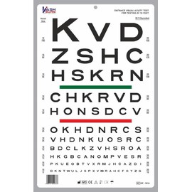 KASHSURG Snellen Visual Acuity Eye Chart for 10 Feet 14 x 9 Inches_164_Pack of 16