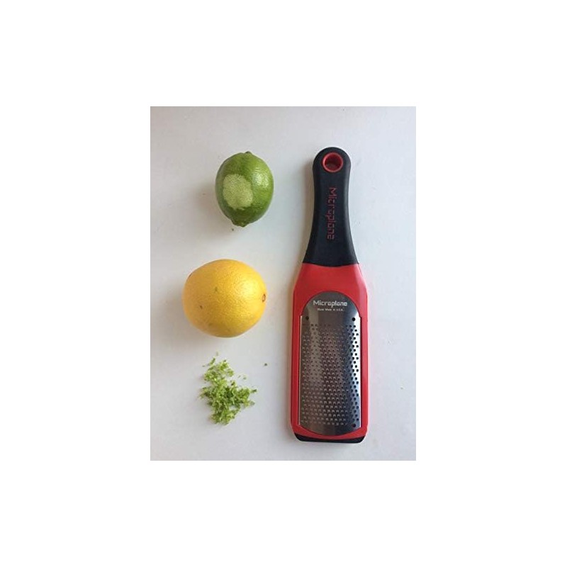 Microplane Artisan Series Rallador y Zester de queso (fino, rojo)