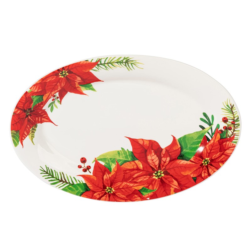 Gibson Home Decorated Porcelain 4-Piece Serving & Accessories Set, Magic