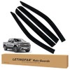 LETINGFAR Tape-on Rain Guards for 2019-2024 Chevy Silverado/GMC Sierra 1500 Crew Cab, for 2019-2024 Silverado/Sierra 1500 Crew Cab AccessoriesSide Vent Visors Shades Window Deflectors for Chevy Silverado