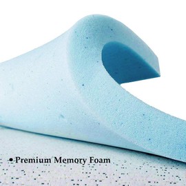 Upholstery Premium High Density Memory Foam Pad Ultra Plush Cushion Mattress Topper, 20"X18"X4", 2 Pack