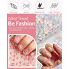 SCJJZ 30 Blatt 3D Nagelsticker Nagelsticker Selbstklebend Blumen Blumenherzform Nageldesign